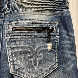 Women’s Rock Revival Moto Kamil Skinny Jeans size 27